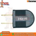 ENCHUFE PLANO 2P 15A 250V PVC NEGRO