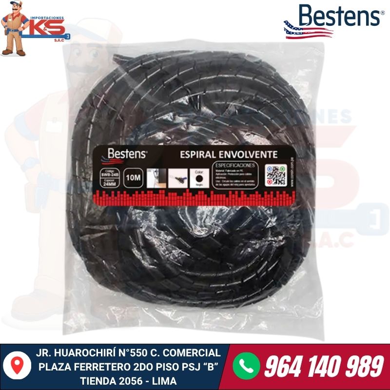 ESPIRAL COLOR NEGRO 24MM X 10MTS-SWB-24B ESPIRAL COLOR NEGRO 24MM X 10MTS-SWB-24B