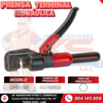 PRENSA TERMINAL HIDRÁULICA 4-70MM2 FUERZA PREN.4.5 TONELADAS ROJO