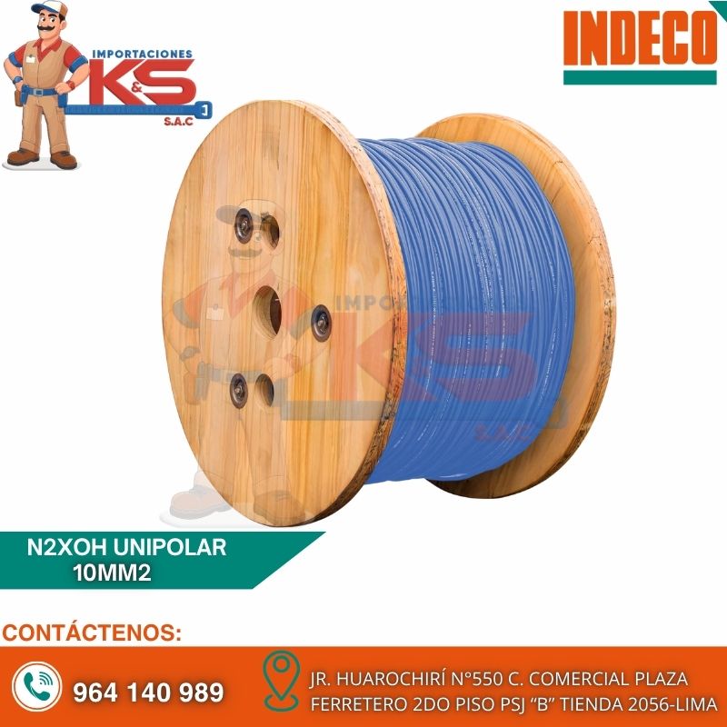 N2XOH AZUL 10 CABLE N2XOH UNIPOLAR 10MM2 AZUL 0.6/1KV CLASE 2 - Imagen 1