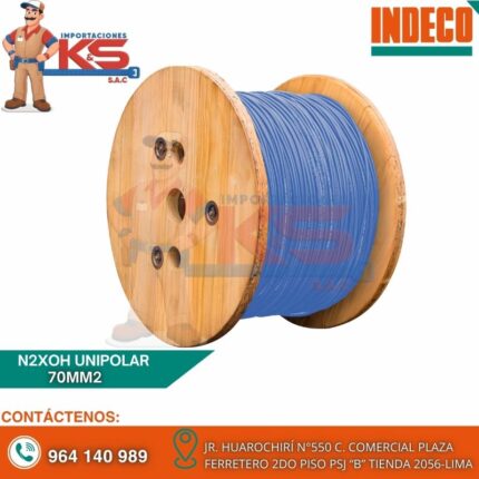 CABLE N2XOH UNIPOLAR 70MM2 AZUL 0.6/1KV CLASE 2