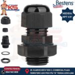 PRENSAESTOPA DE NYLON TIPO NPT 3/8" NEGRO IP68 UL