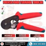 PRENSA TERMINAL TUBULAR (PRENSADO HEXAGONAL) 0.08-10mm2 COLOR ROJO/AZUL