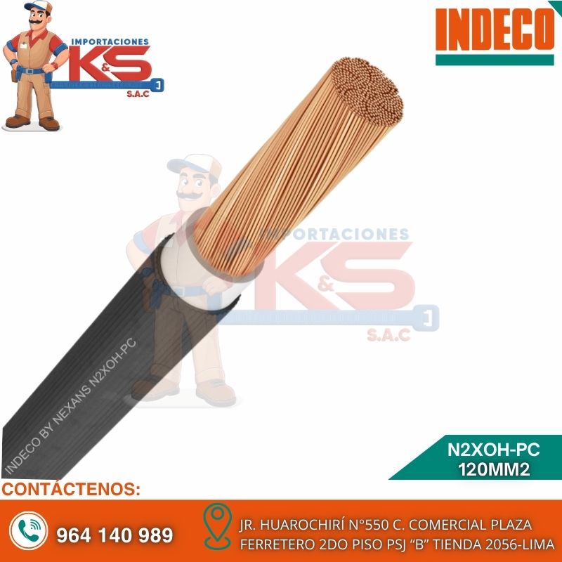 PC120 (1) CABLE N2XOH-PC UNIPOLAR 120MM2 NEGRO 0.6/1KV CLASE 2 - Imagen 1