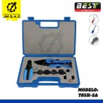 KIT DE HERRAMIENTA PARA CABLE COAXIAL CON 5 TROQUELES+CORTADOR+PELADOR