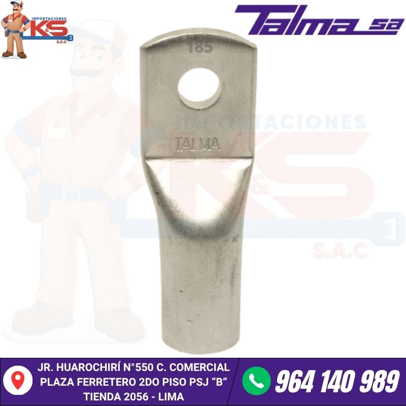 TERMINAL TALMA DE 185MM HUECO 1/2" TERMINAL TALMA DE 185MM HUECO 1/2"