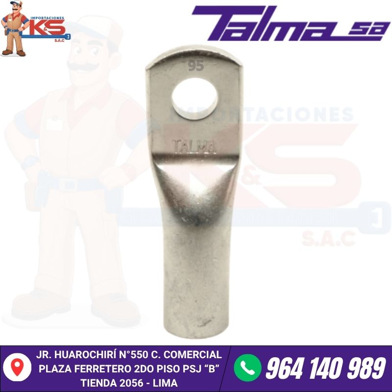 TERMINAL TALMA DE 95MM HUECO 3/8" TERMINAL TALMA DE 95MM HUECO 3/8"