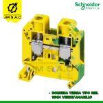 BORNERA TIERRA TIPO RIEL 16MM VERDE/AMARILLO-NSYTRV162PE