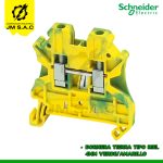 BORNERA TIERRA TIPO RIEL 4MM VERDE/AMARILLO-NSYTRV42PE