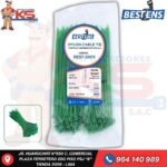 CINTILLO DE NYLON 6.6 VERDE (UL) 300X3.6MM (30CM) X 100PZ