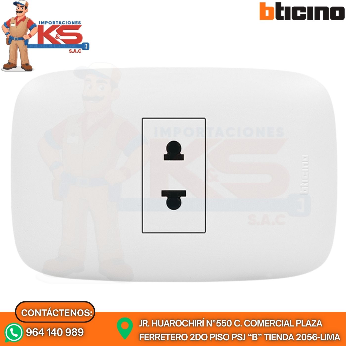 blanco AP1112 TOMACORRIENTE SIMPLE UNIVERSAL 16A 250V BLANCO DOMINO SENCIA - Imagen 1