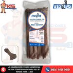 CINTILLO DE NYLON 6.6 MARRÓN (UL) 250X3.6MM (25CM) X 100PZ