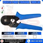 PRENSA TERMINAL TUBULAR (PRENSADO CUADRADO) 0.5-6mm2 COLOR AZUL