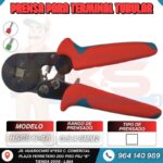 PRENSA TERMINAL TUBULAR (PRENSADO CUADRADO) 0.5-6mm2 COLOR ROJO/AZUL