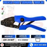 PRENSA TERMINAL TUBULAR (PRENSADO TRAPEZOIDAL) 10-35mm2 COLOR AZUL