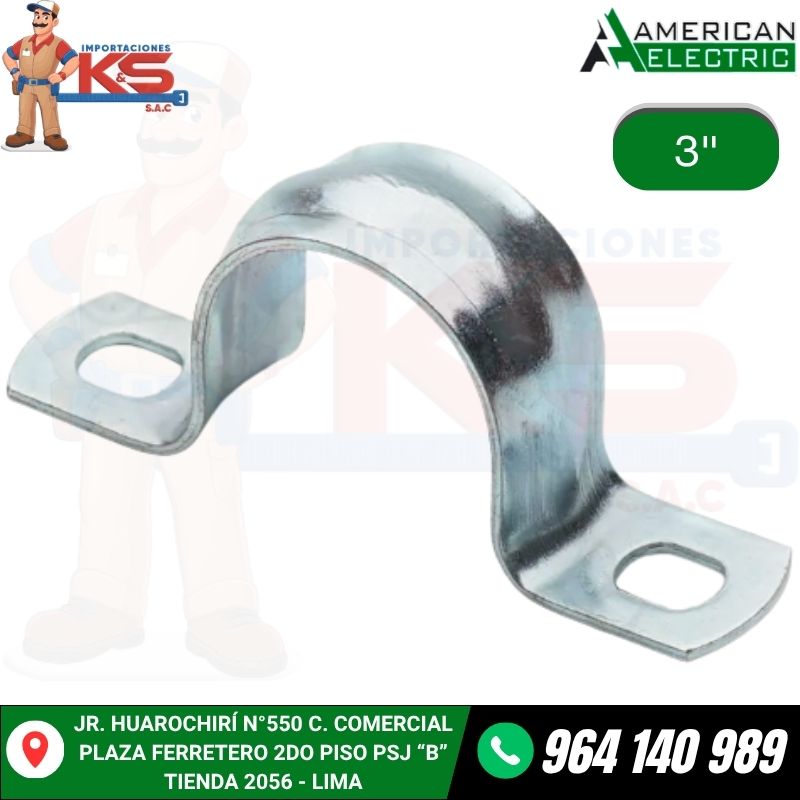 ABRAZADERA OMEGA 2 OREJAS DE 3" ABRAZADERA OMEGA 2 OREJAS DE 3"