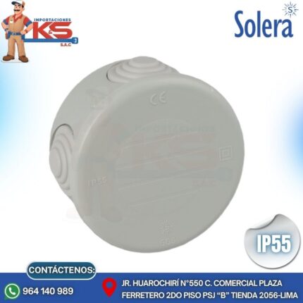 CAJA DE PASE PVC CON CONOS 77X35MM GRIS A PRESIÓN LIBRE DE HALÓGENO IP55