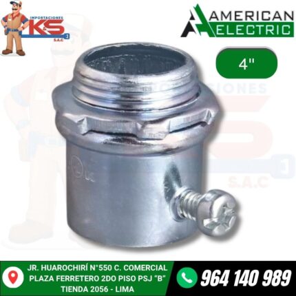 CONECTOR CONDUIT EMT DE 4 PULGADAs
