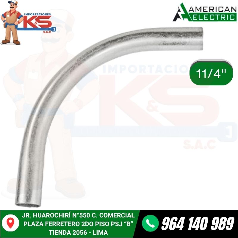 CURVA CONDUIT EMT DE 11/4" A PRESIÓN X 90° UL CURVA CONDUIT EMT DE 11/4" A PRESIÓN X 90° UL