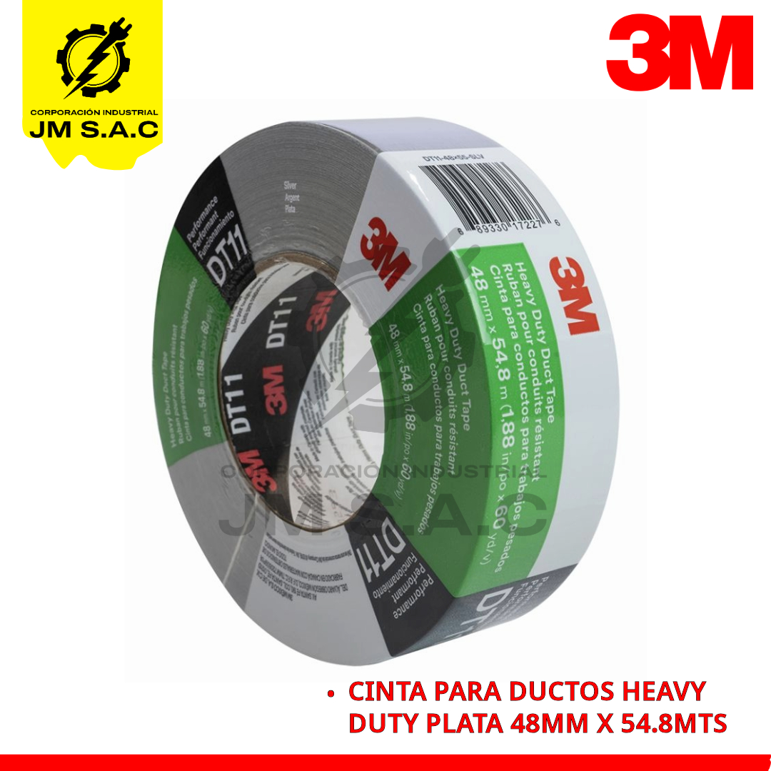 DT11 CINTA PARA DUCTOS HEAVY DUTY PLATA 48MM X 54.8MTS - Imagen 1