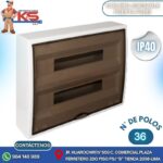 TABLERO ADOSABLE 36 POLOS PUERTA FUME A/VERTICAL IP40 IK08