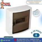 TABLERO ADOSABLE 8 POLOS PUERTA FUME A/HORIZONTAL IP40 IK08