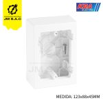 CAJA MODULAR 2X4 CON MARCO BLANCO
