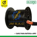 CABLE PARA BATERIA 6 AWG-16MM2 ELCOPE-NEGRO