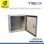 TABLERO METÁLICO ADOSABLE 250X200X150MM CON PLACA IP66 RAL 7035