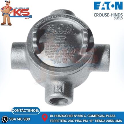 CAJA DE DERIVACION REDONDA TIPO X 1/2" CON TAPA CL1.DIV1 UL