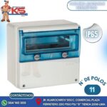 TABLERO ADOSABLE HERMETICO 11 POLOS LIBRE HALÓGENO IP65 IK08 CON BORNE (sin pretroquelado)