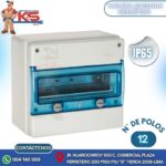 TABLERO ADOSABLE HERMETICO 12 POLOS LIBRE HALÓGENO IP65 IK08 CON BORNE (sin pretroquelado)