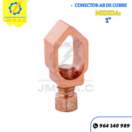 CONECTOR AB DE COBRE 1" PARA POZO A TIERRA