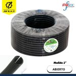 TUBO CORRUGADO FLEXIBLE NEGRO 2" ABIERTO 23X54.5MM X 50 MTS
