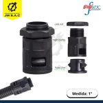CONECTOR PARA TUBO CORRUGADO NEGRO M32 1"