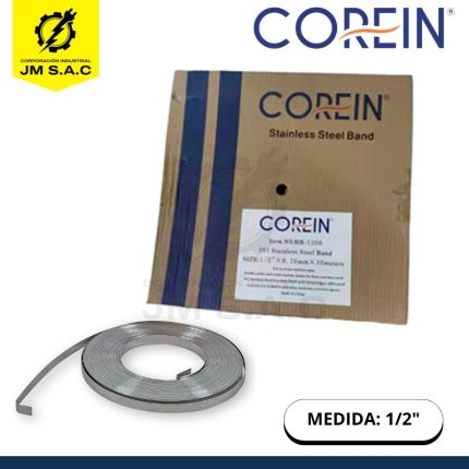 FLEJE DE ACERO INOX SS201 1/2" ESP. 0.76MM -80 ℃ a 538 ℃ X 30MTS