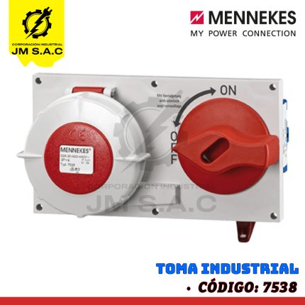 PLACA PARA TABLERO MET. CON TOMACORRIENTE DE 32A 3P+T 440V 3H IP67