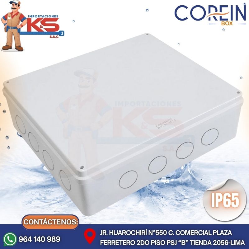 agua SIN 403512 CAJA DE PASE PVC SIN CONO 400X350X120MM BLANCO A PRUEBA DE AGUA IP65 - Imagen 1