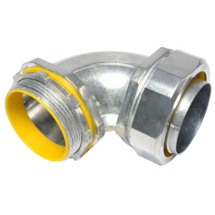 Conector curvo hermético
