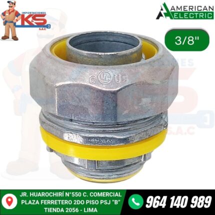CONECTOR HERMETICO RECTO 3/8" LIQUID TIGHT