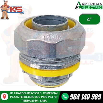 CONECTOR RECTO HERMETICO LIQUID TIGHT DE 4"