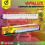 LAMPARA DE EMERGENCIA 28 LED SMD C/BATERÍA 6V 4AH 220V 15 HORAS
