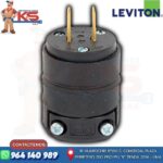 ENCHUFE 2 PATAS 15A 125V PVC-CAUCHO NEGRO
