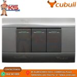 INTERRUPTOR TRIPLE COLOR PLOMO