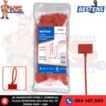 CINTILLO DE NYLON (CON MARCADOR ) ROJO OSCURO 110X2.5MM X 100PZ
