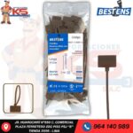CINTILLO DE NYLON (CON MARCADOR ) MARRÓN 110X2.5MM X 100PZ