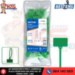 CINTILLO DE NYLON (CON MARCADOR ) VERDE OSCURO 110X2.5MM X 100PZ
