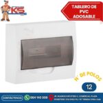TABLERO ADOSABLE 12 POLOS PVC CON PUERTA