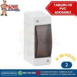TABLERO ADOSABLE 2 POLOS PVC CON PUERTA