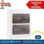 TABLERO ADOSABLE 24 POLOS PVC CON PUERTA